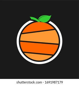 illustration vector graphic of orange slash