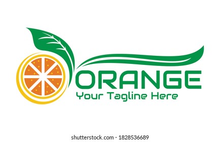 illustration vector graphic of orange slices and green leaves, perfect for fruit, juice, food, nature, etc.

