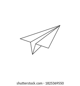 
illustration vector graphic of origami paper airplane shape