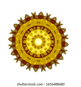 illustration vector graphic of Ornament beautiful card with mandala. Modern Decorative floral color mandala. Super vector round Shapes. fit for logo, icon or symbol, etc