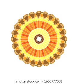 ilustración vectorial de patrón de ornamento vectorial. Elemento decorativo de época para impresión a diseño. Motivos islámicos, árabes, indios y otomanos. Mandala de colores orientales. para el logotipo, icono o símbolo, 