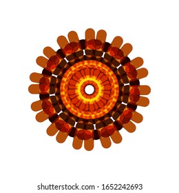 ilustración vectorial de patrón de ornamento vectorial. Elementos decorativos de época para impresión o diseño. Motivos islámicos, árabes, indios y otomanos. Mandala de colores orientales. encaje para logotipo, icono o símbolo
