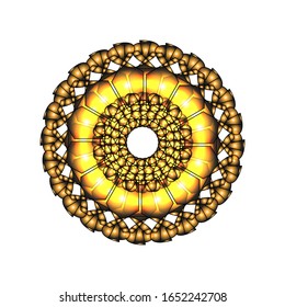 ilustración vectorial de patrón de ornamento vectorial. Elementos decorativos de época para impresión o diseño. Motivos islámicos, árabes, indios y otomanos. Mandala de colores orientales. encaje para logotipo, icono o símbolo