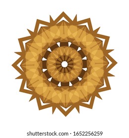 illustration vector graphic of Ornamental round colorful geometric pattern. fit for logo, icon or symbol, etc