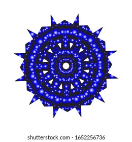 illustration vector graphic of Ornamental round colorful geometric pattern. fit for logo, icon or symbol, etc