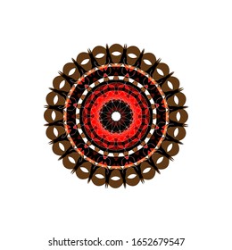 illustration vector graphic of Ornamental round geometric pattern. fit for logo, icon or symbol, etc