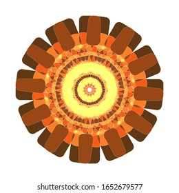 ilustración vectorial de patrón geométrico redondo ornamental.  para el logotipo, icono o símbolo, etc