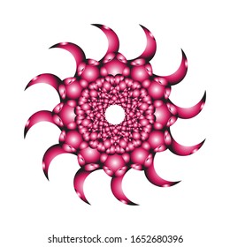 illustration vector graphic of Ornamental round colorful geometric pattern. fit for logo, icon or symbol, etc