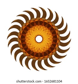 illustration vector graphic of Ornamental round geometric pattern. fit for logo, icon or symbol, etc