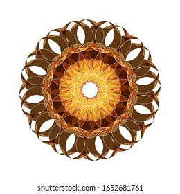 illustration vector graphic of Ornamental round geometric pattern. fit for logo, icon or symbol, etc
