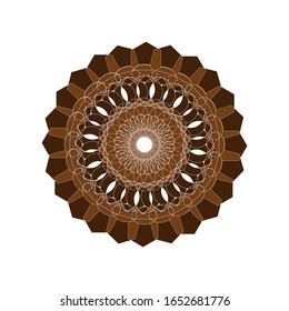 illustration vector graphic of Ornamental round geometric pattern. fit for logo, icon or symbol, etc