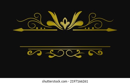 Illustration vector graphic of ornaments decorative luxury golden color