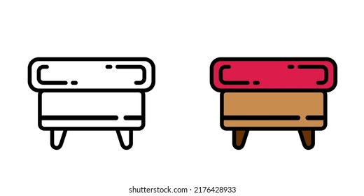 Illustration Vector Graphic Of Ottoman, Seat, Furniture Icon