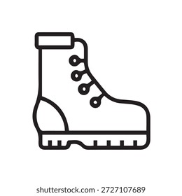 Ilustración Vector gráfico de la línea de la bota al aire libre