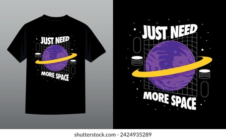 illustration vector graphic of Outer Space Planet perfect for streetwear t-shirt design print