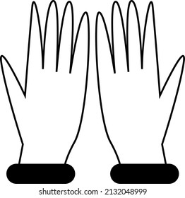 illustration vector graphic outline of praying hand. Perfect for the element of the ramadan or islamic design. 