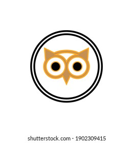 
ilustración vectorial gráfico del logotipo de la cabeza de búho en círculo