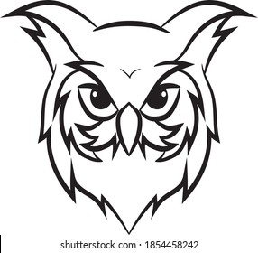 illustration vector graphic of owl, perfect for logo, t shirt design etc