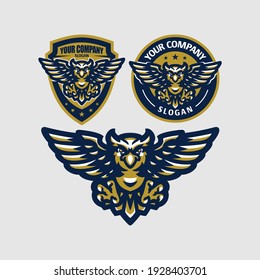 illustration vector graphic of owl perfect for pilot, flying company, etc