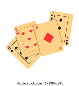 illustration vector graphic of pack of playing card