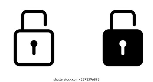 Ilustración Gráfico vectorial del icono de candado. Ajustar para clave, seguro, contraseña, protección, seguro, código, etc.