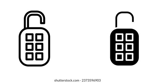 Ilustración Gráfico vectorial del icono de candado. Ajustar para clave, seguro, contraseña, protección, seguro, código, etc.