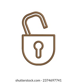 Ilustración Gráfico vectorial del icono de candado. Ajustar para clave, seguro, contraseña, protección, seguro, código, etc.