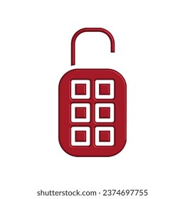 Ilustración Gráfico vectorial del icono de candado. Ajustar para clave, seguro, contraseña, protección, seguro, código, etc.
