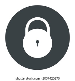 Illustration vector graphic padlock in minimalist style