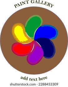 gráfico vectorial de ilustración del icono de galería de pintura