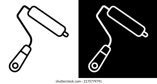 Vektorgrafik der Malerwalze, Symbol des Werkzeugs
