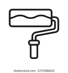Gráfico vetorial de ilustração do ícone da ferramenta Paint Roller