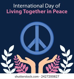 illustration vector graphic of a pair of hands raised a peace symbol, perfect for international day, living together in peace, celebrate, greeting card, etc.