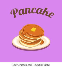 illustration vector graphic of pancake,fit for food menu designs, advertisements, children's drawings, wallpapers, etc