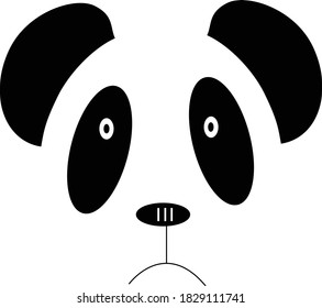 illustration vector graphic of panda face