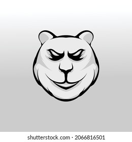 illustration vector graphic of panda head mascot good for logo sport ,t-shirt ,logo