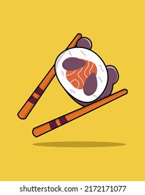 Illustration vector graphic of Panda Sushi