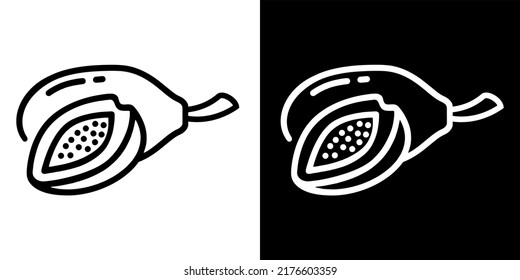 Illustration Vektorgrafik von Papayafrucht, Fruchtsymbol