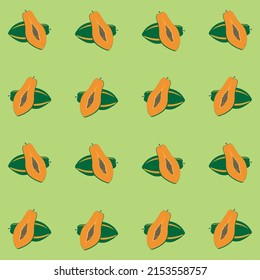 Illustration vector graphic of papaya pattern, perfect for background, tropical, healthy, etc