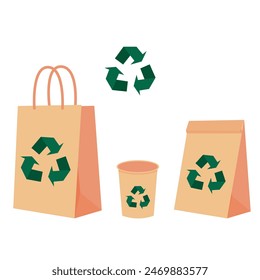Illustration vector graphic of paper based product for sustainability