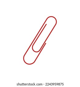 Illustration vector graphic of paper clip icon. Concept flat design. Perfect for icon, poster, banner, web, label, sign, symbol, logo, card, template, application, etc.