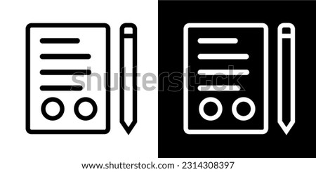 Illustration Vector Graphic of Paper, pen, contract, certificate Icon