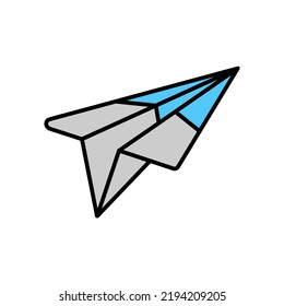 Vektorgrafik der Illustration des Papierflugzeugbildes