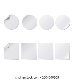 Ilustración de la nota blanca de papel gráfico vectorial
