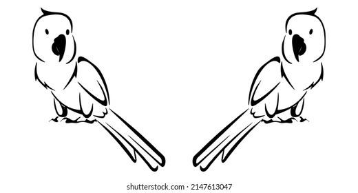 Gráfico vectorial de ilustración de icono de loro