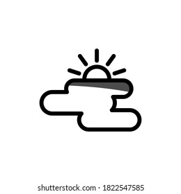 Illustration Vector graphic of partly cloudy icon