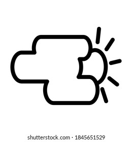 Illustration Vector graphic of partly cloudy icon