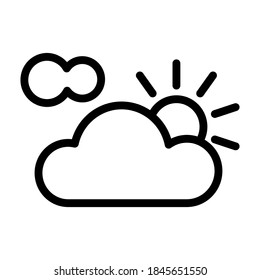 Illustration Vector graphic of partly cloudy icon