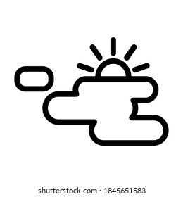 Illustration Vector graphic of partly cloudy icon