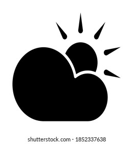 Illustration Vektorgrafik eines teilweise bewölkten Symbols